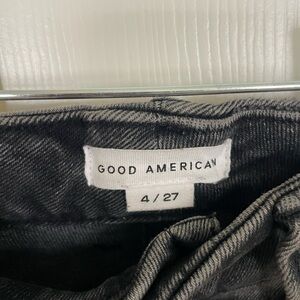 Good American Charcoal Denim Pants